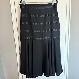 Vintage Joseph Ribkoff Black A-Line Midi Skirt Made in Canada 🇨🇦